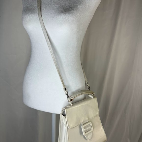 Vintage Y2K Esprit Shiny White Handled Mini Crossbody Bag - Picture 3 of 14
